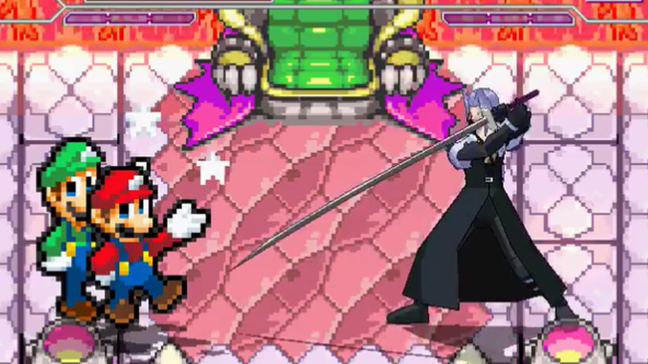Mario and Luigi vs. Sephiroth meme template - Mario and Luigi vs Sephiroth