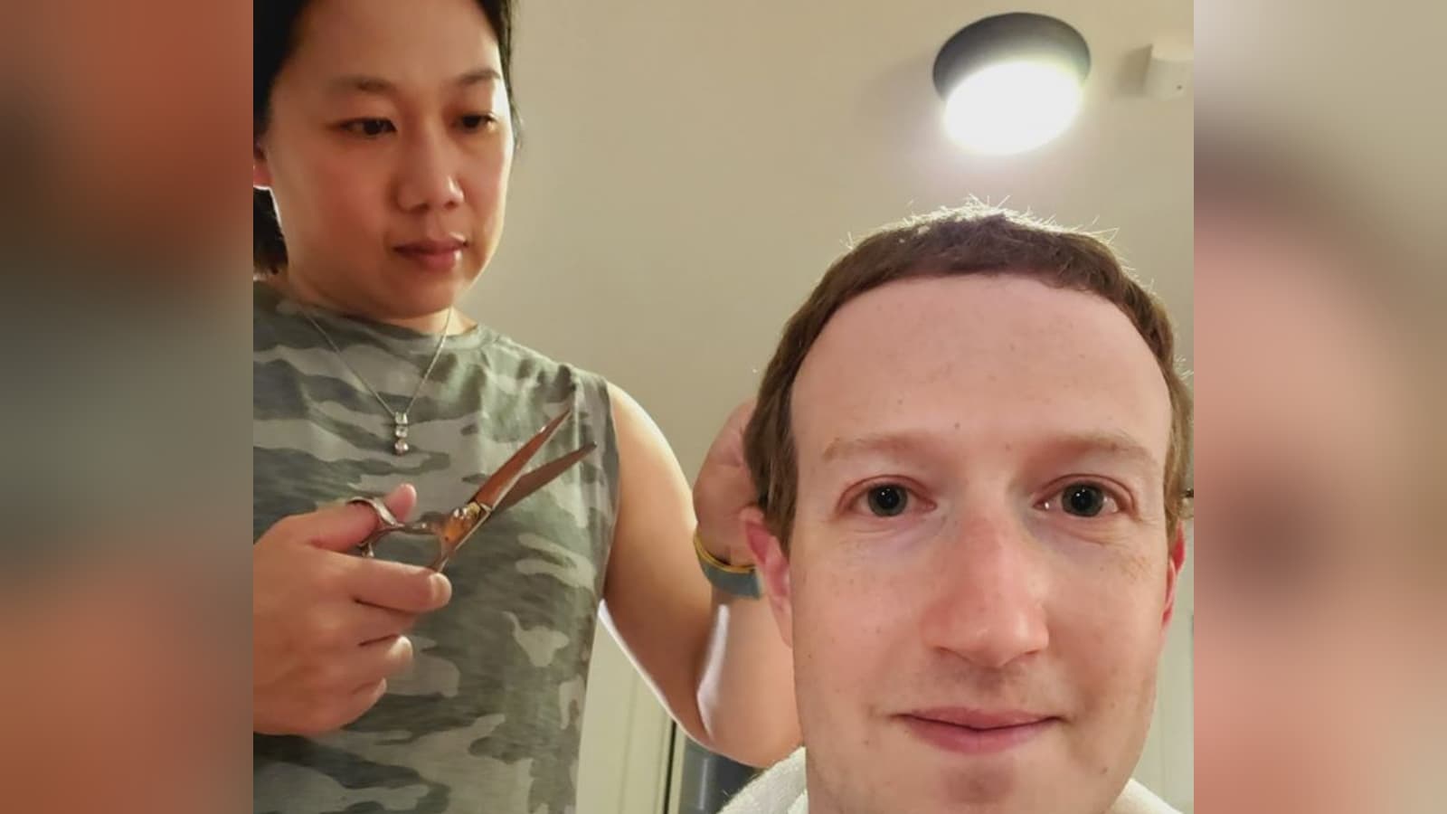 Mark Zuckerberg's Home Haircut meme template - Mark Zuckerberg Haircut