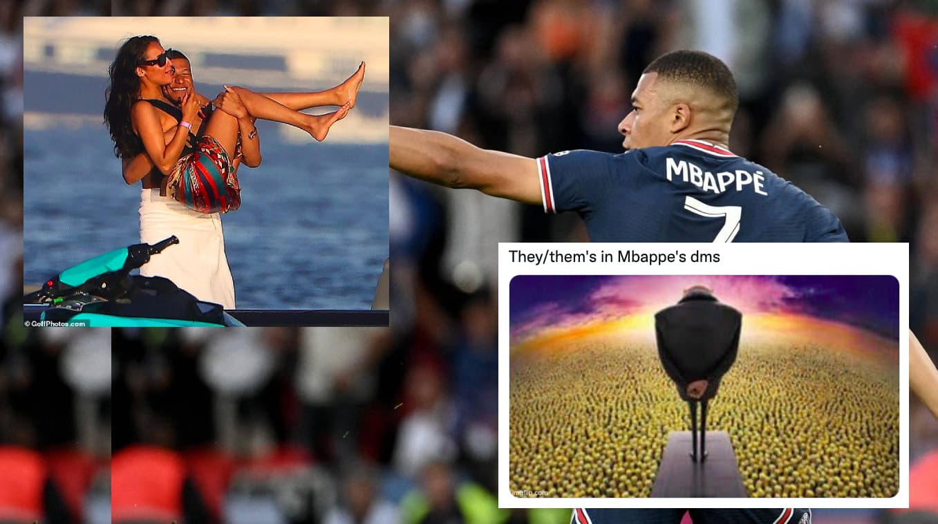 Mbappe's Trans Girlfriend Hoax meme template - Mbappe Trans Girlfriend