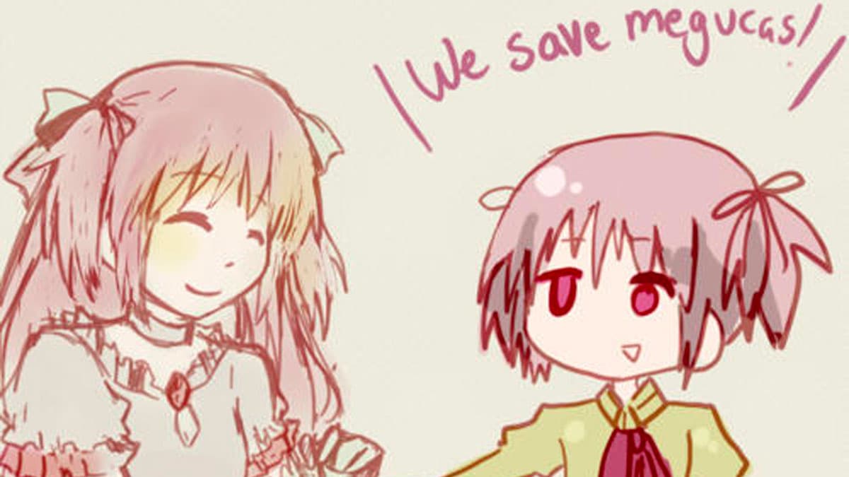 Meduka Meguca / Being Meguka is Suffering meme template - Meduka Meguca