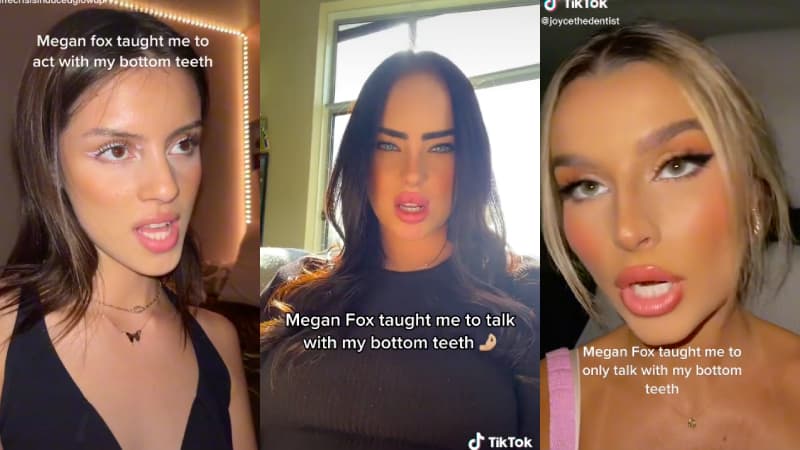 Megan Fox Teeth Trend meme template - Megan Fox Teeth Trend