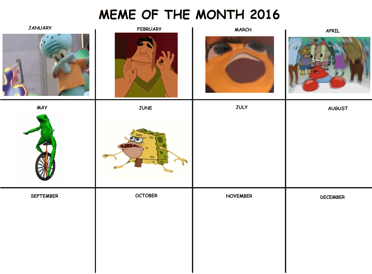 Meme of the Month Calendars meme template - Meme of the Month Calendar