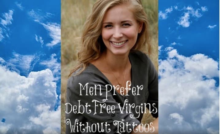 Men Prefer Debt-free Virgins Without Tattoos meme template - Men Prefer Debt Free Virgins