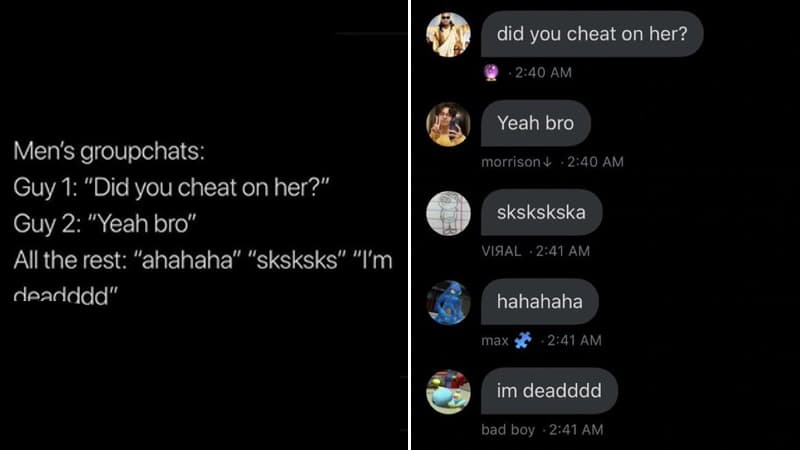 Men's Group Chats meme template - Men's Group Chats