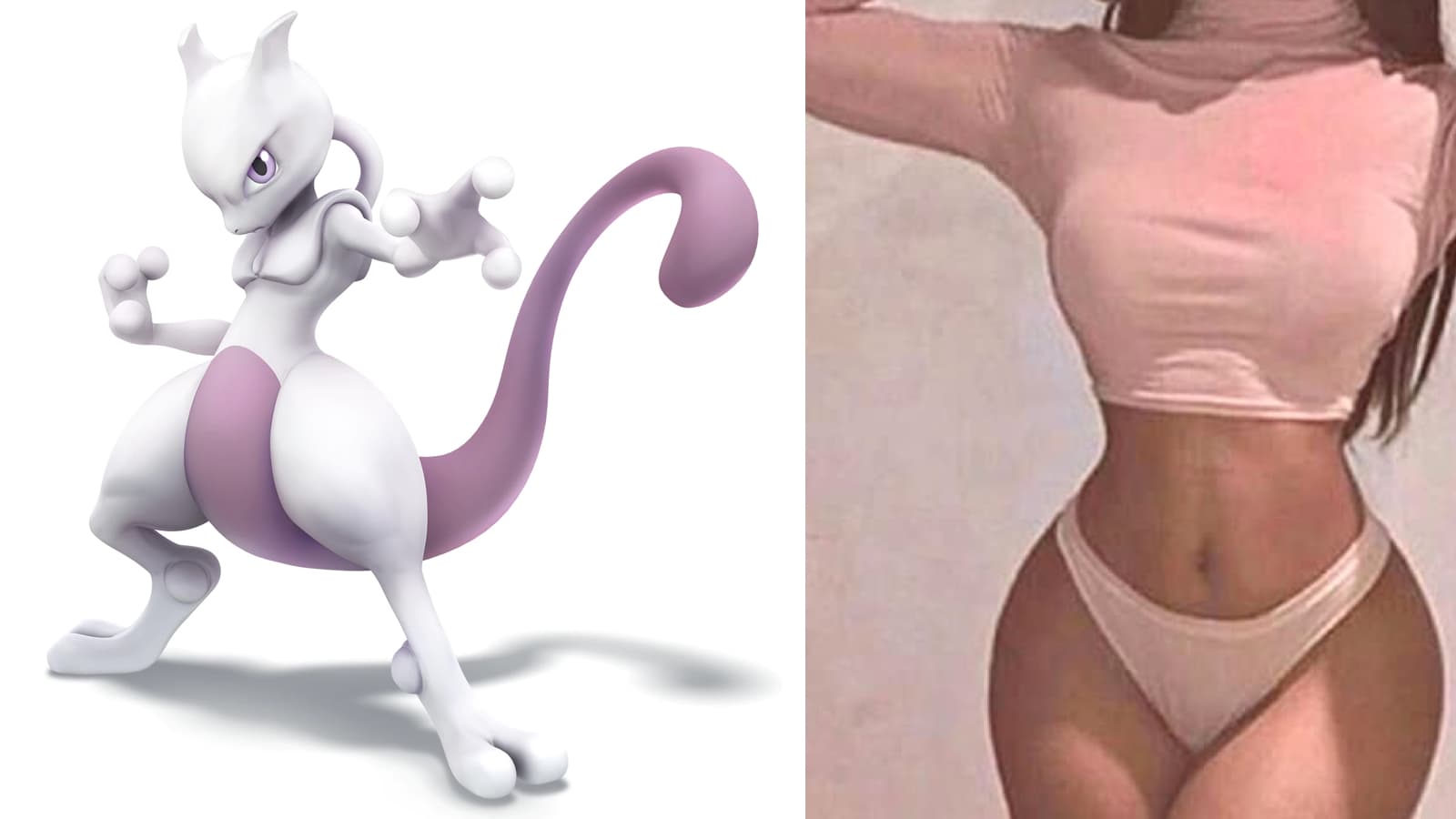 Mewtwo-shaped Girls meme template - Mewtwo-shaped Girls