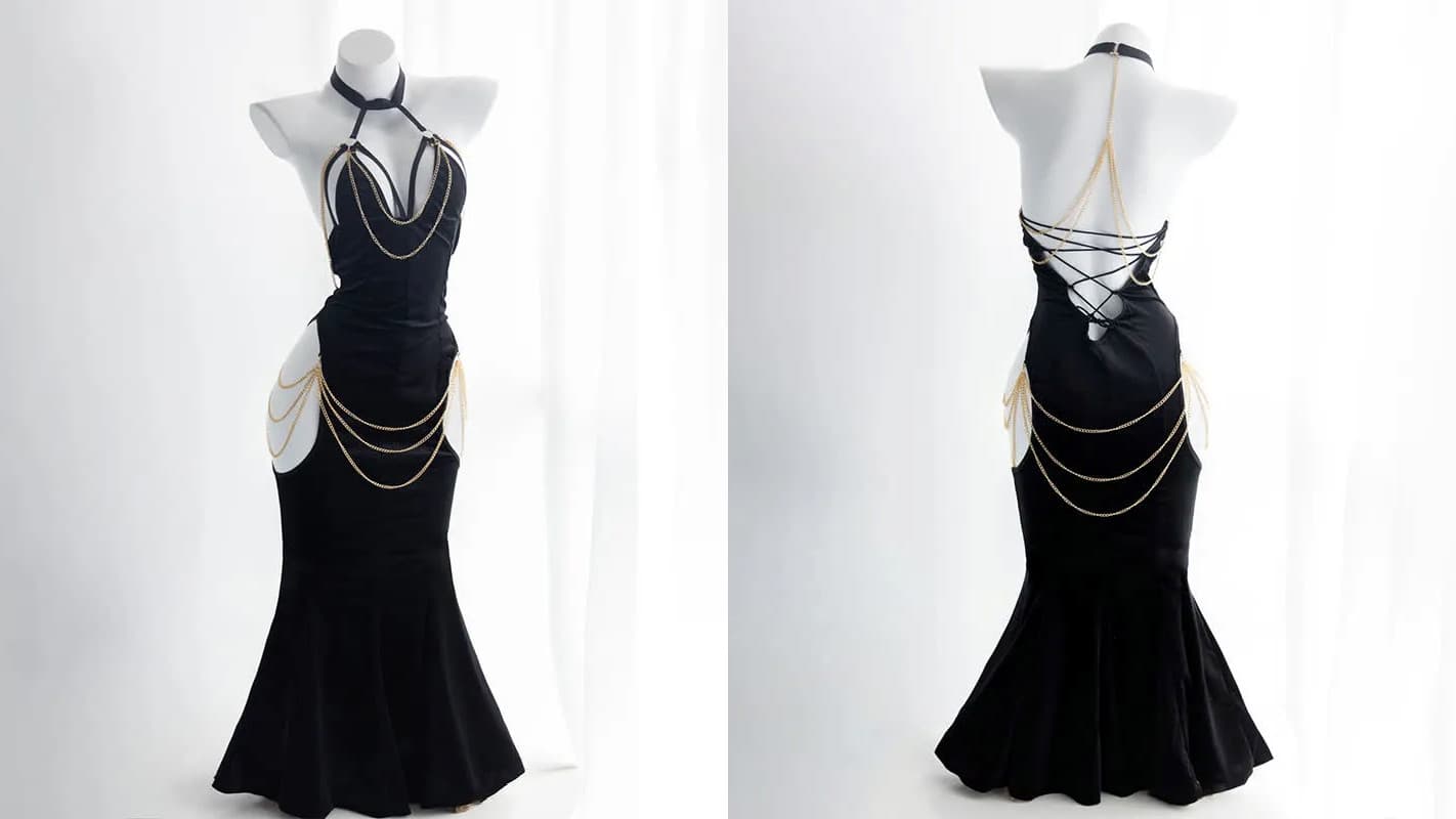 Modakawa Backless Chain Dress meme template - Modakawa Backless Chain Dress