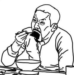 Mukbang / Eatcast meme template - Mukbang