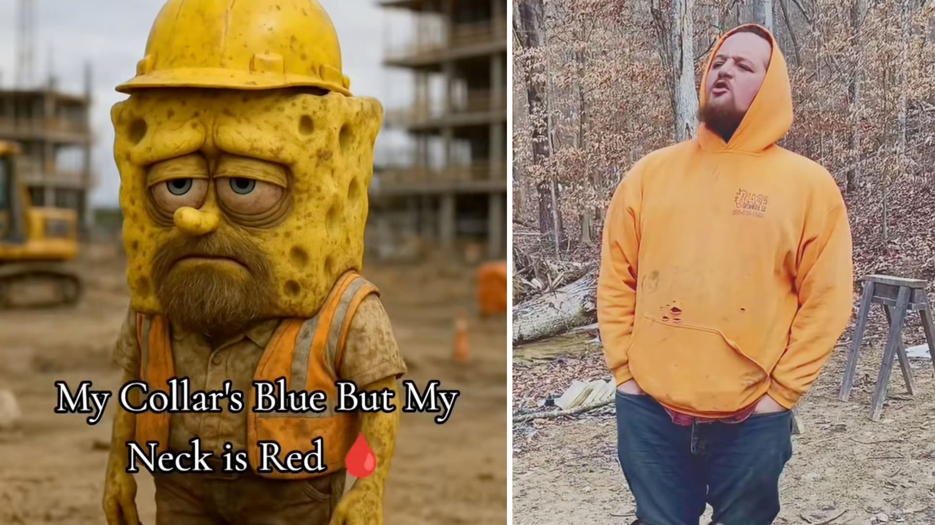 My Collar's Blue But My Neck Is Red / "Blue Collar Anthem" by J. Johnson meme template - Blue Collar Anthem
