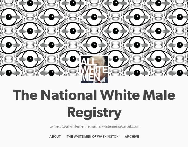 National Registry of White Males meme template - National Registry of White Males
