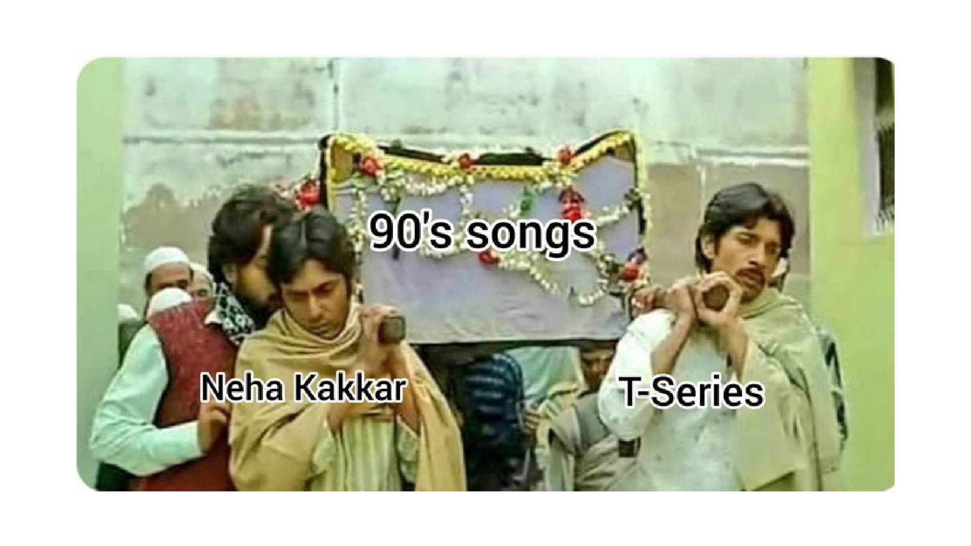 Neha Kakkar T-Series Vs. Falguni Pathak meme template - Neha Kakkar vs Falguni Pathak