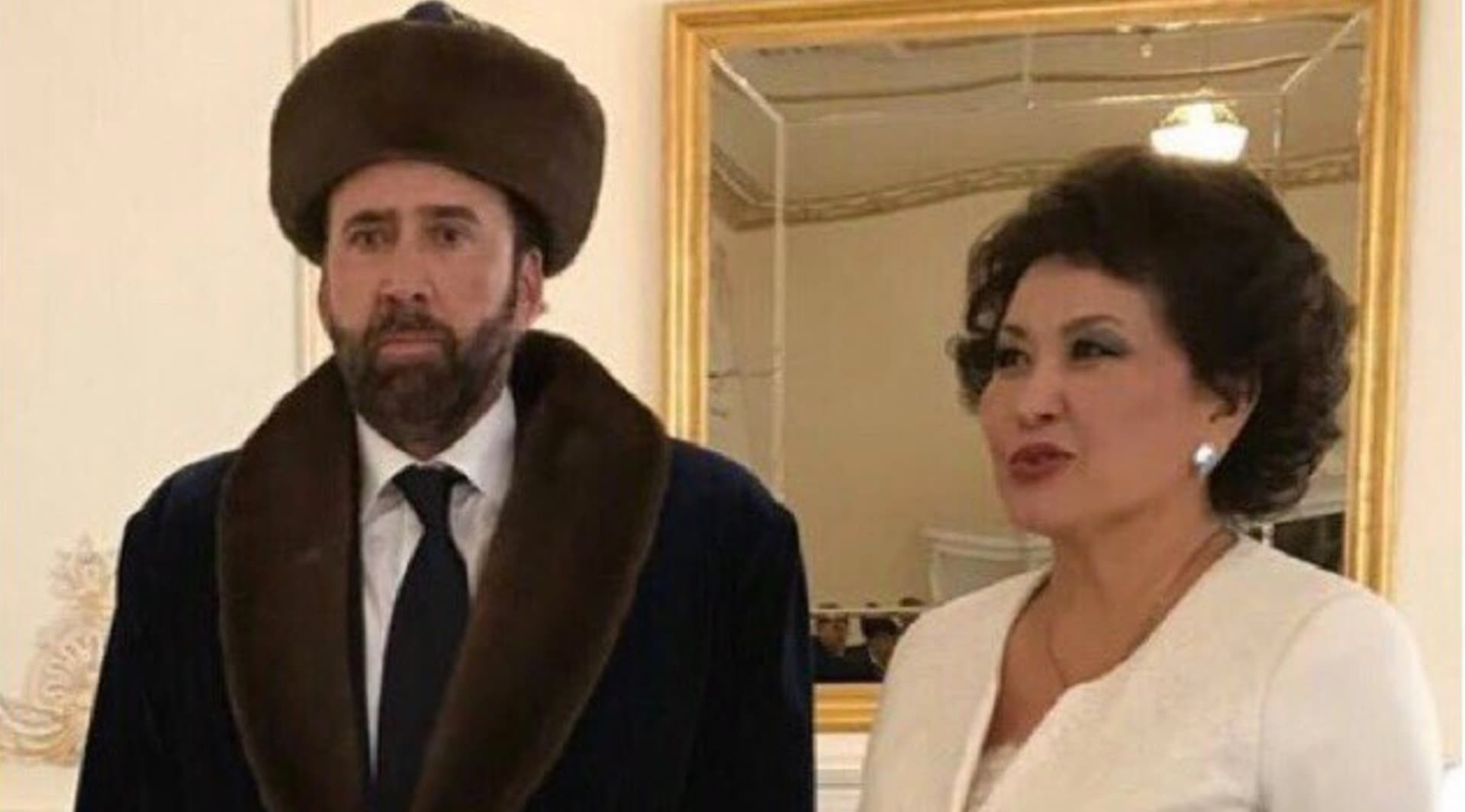 Nic Cage in Kazakhstan meme template - Nic Cage Kazakhstan
