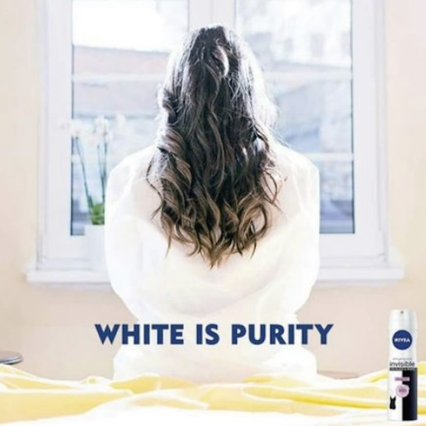 Nivea "White Is Purity" Ad meme template - Nivea White Is Purity