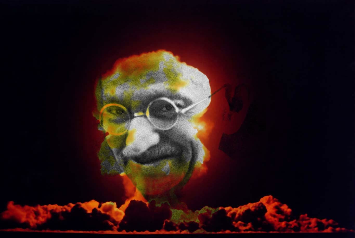 Nuclear Gandhi meme template - Nuclear Gandhi