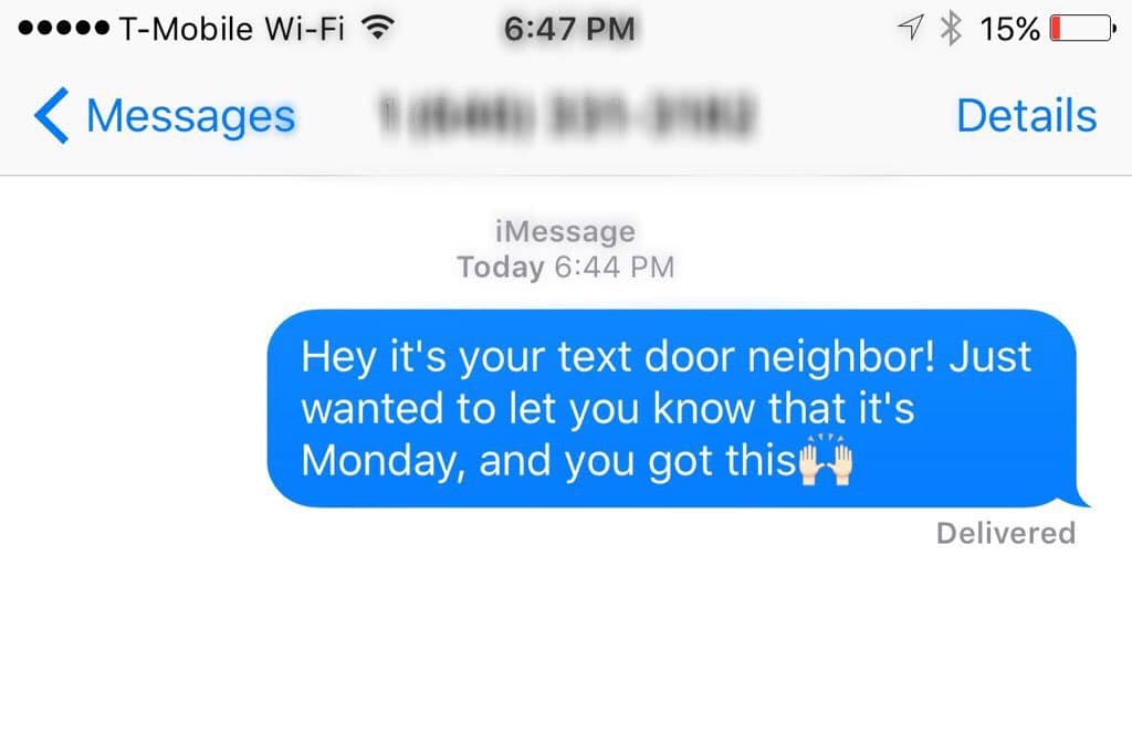 Number Neighbor / Text Door Neighbor meme template - Number Neighbor