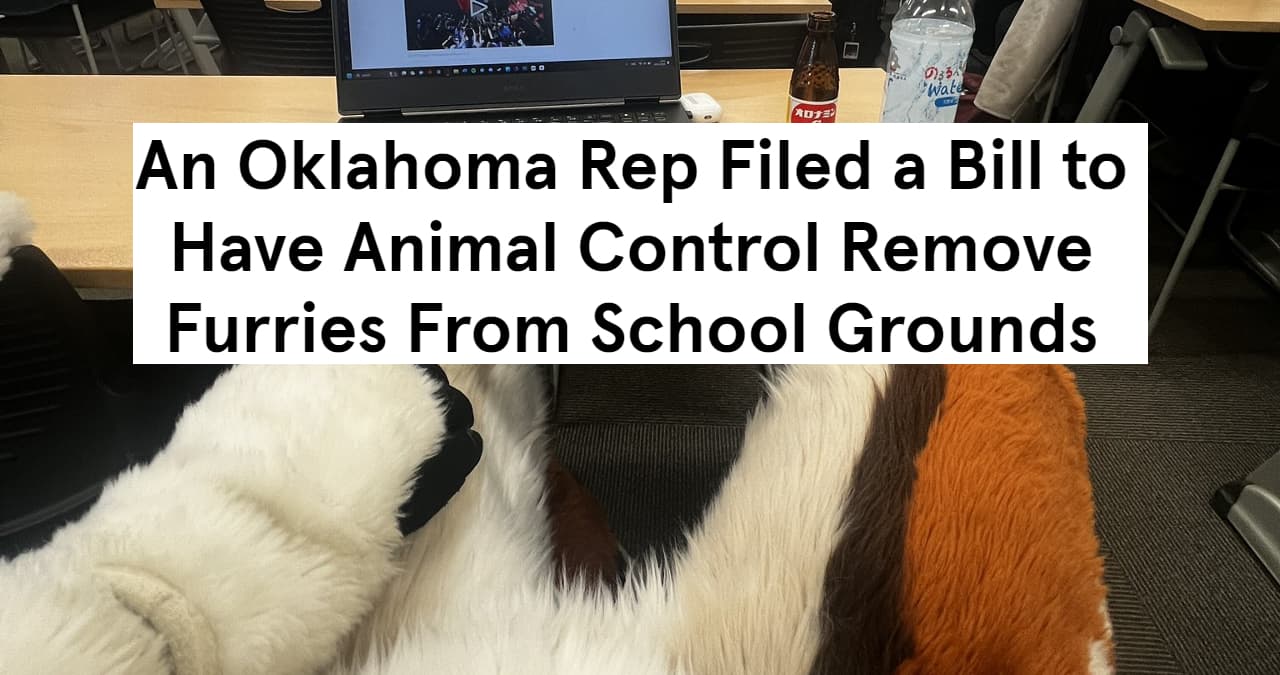 Oklahoma House Bill 3084 / Furries Removed From School by Animal Control Bill meme template - Oklahoma House Bill 3084