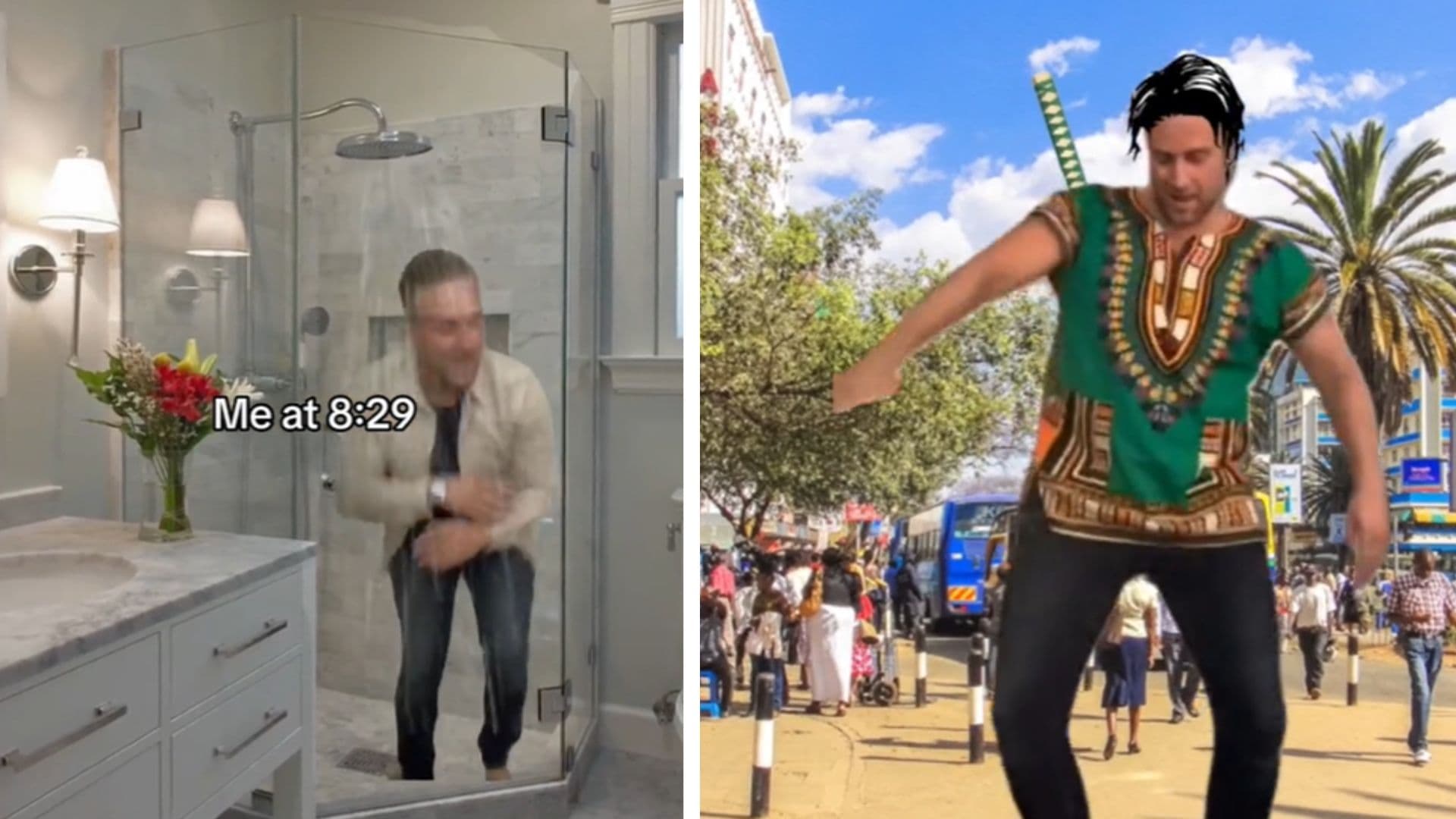 Oluwa Mark Dancing / White Guy Dancing To Afrobeat Music meme template - Oluwa Mark Dancing
