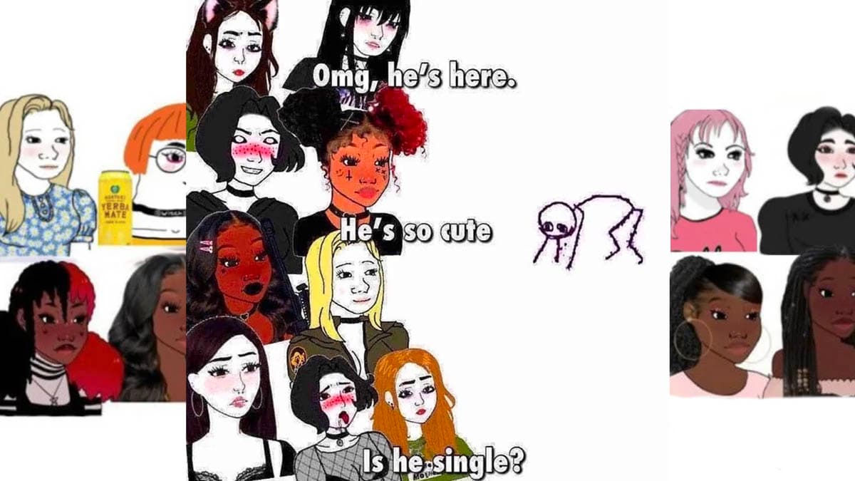OMG He's Here / He's So Cute / Is He Single? meme template - OMG He's Here
