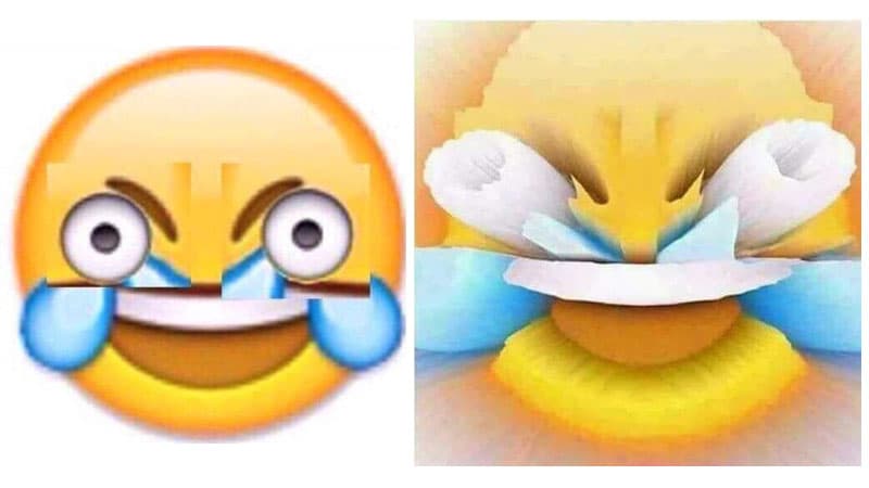 Open Eye Crying Laughing Emoji meme template - Open Eye Crying Laughing Emoji