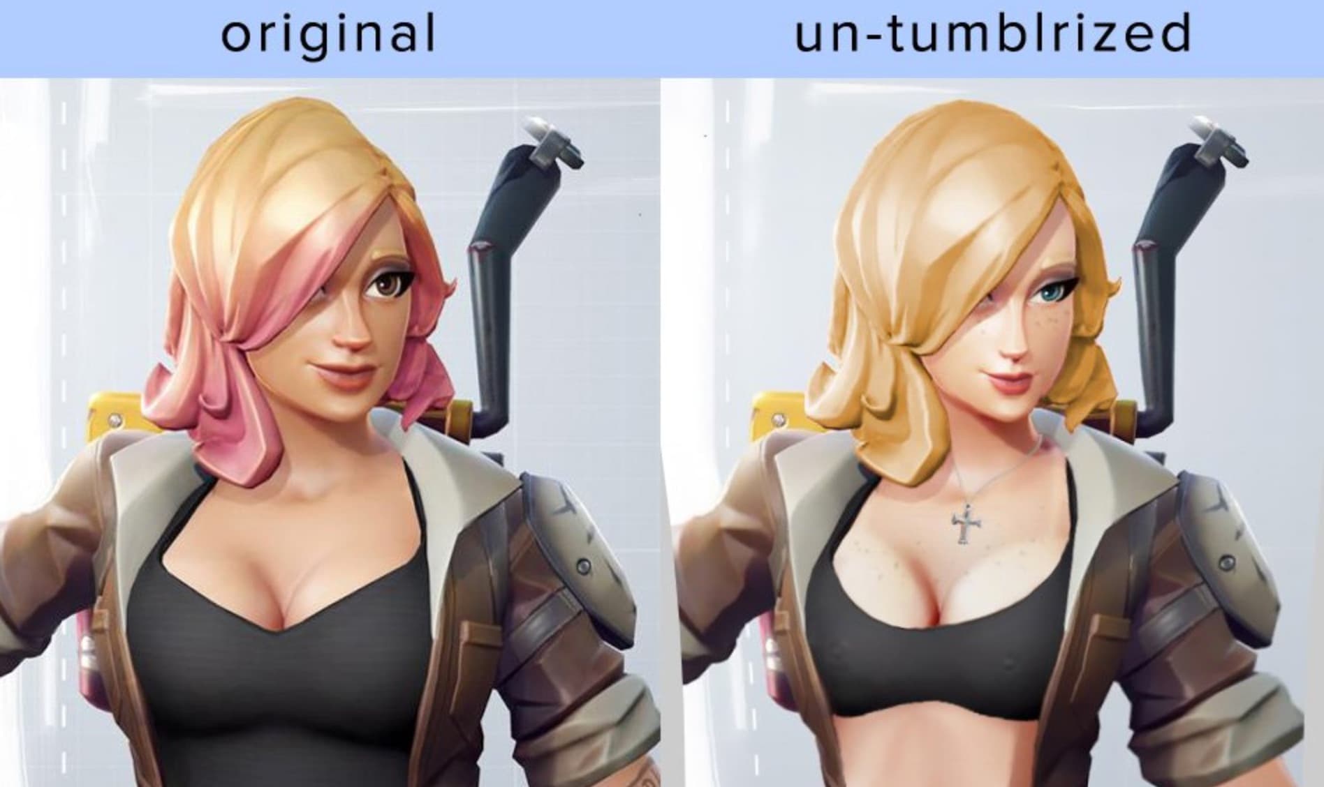Original vs. Un-Tumblrized meme template - Original vs Un-Tumblrized meme