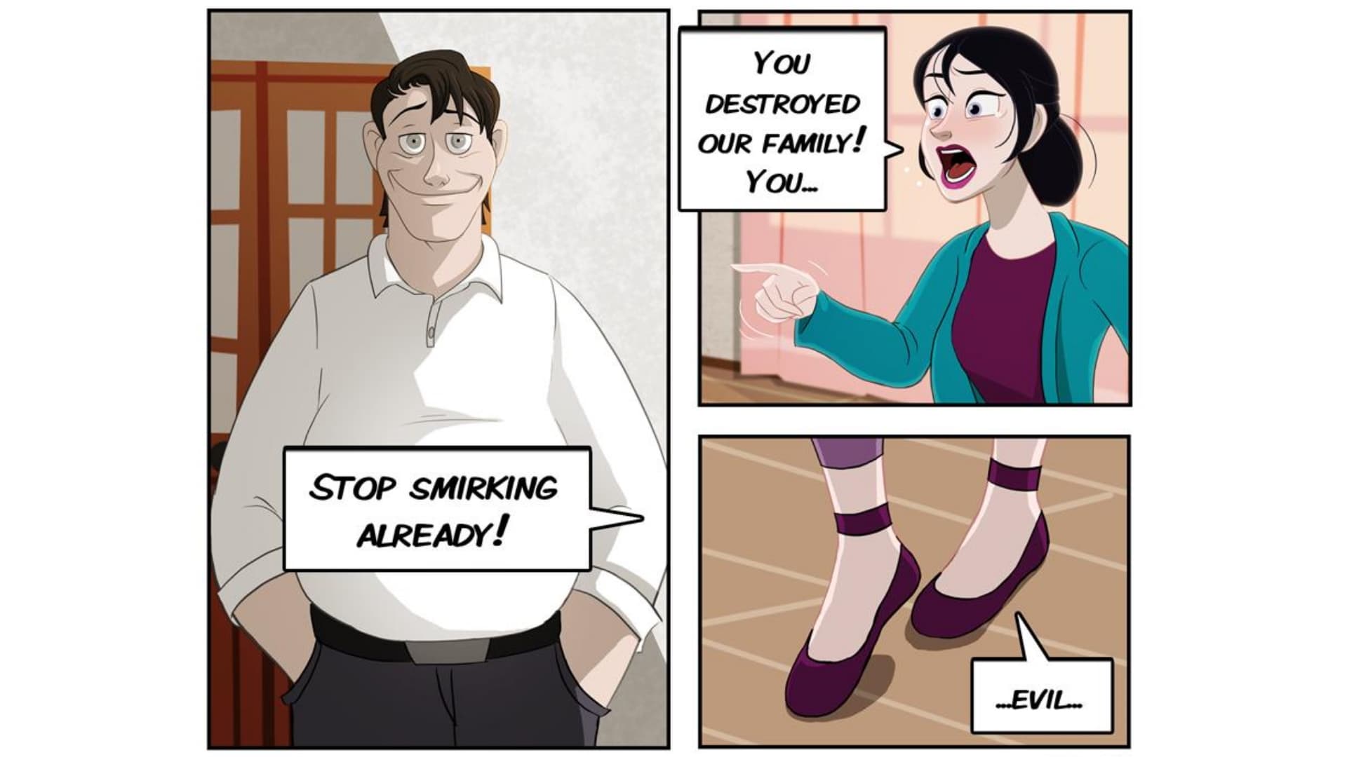 Our Daughter Is Dead! You Destroyed Our Family! meme template - Our Daughter Is Dead