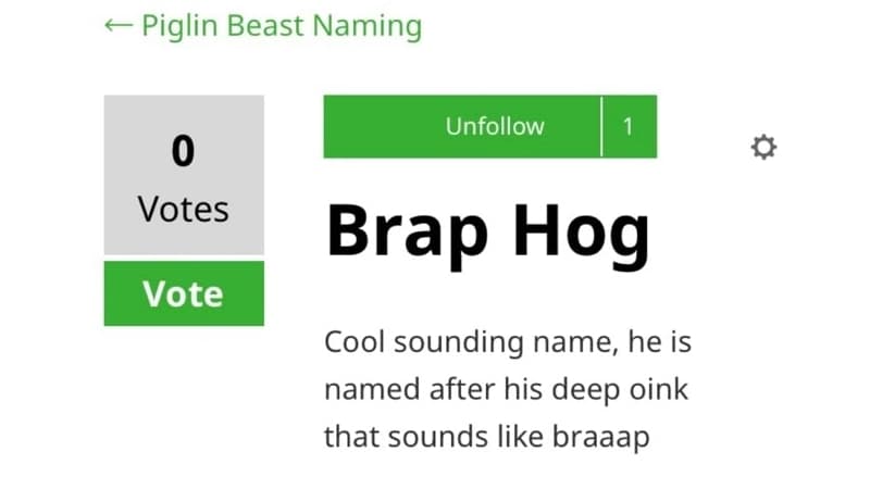 Piglin Beast Naming meme template - Piglin Beast Naming