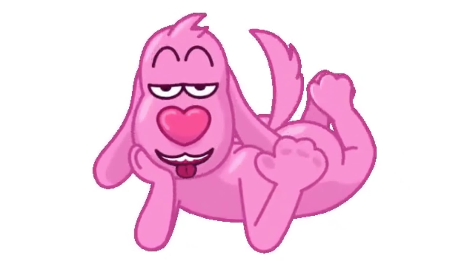 Pink Dog Telegram GIFs / Lovehound meme template - Pink Dog Telegram GIFs