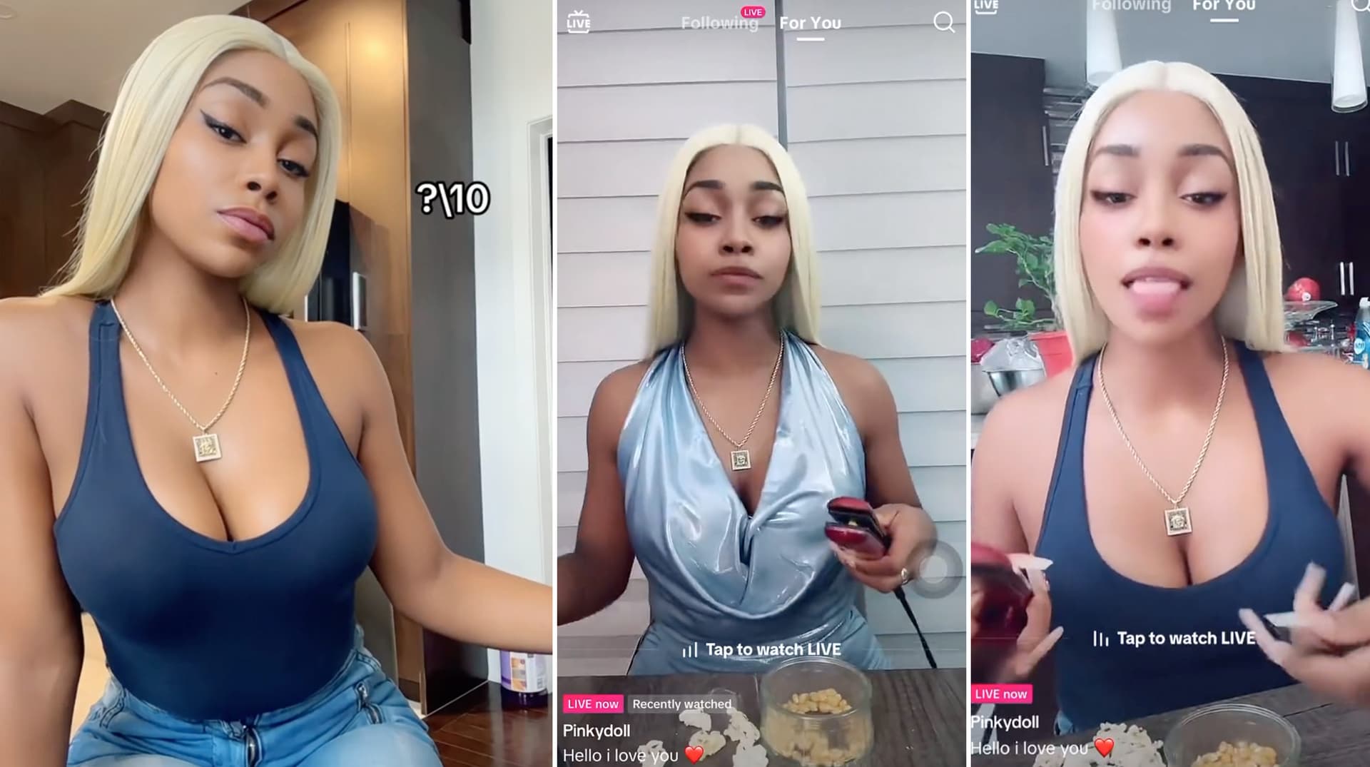 Pinkydoll TikTok Lives / Ice Cream So Good Gang Gang meme template - Pinkydoll