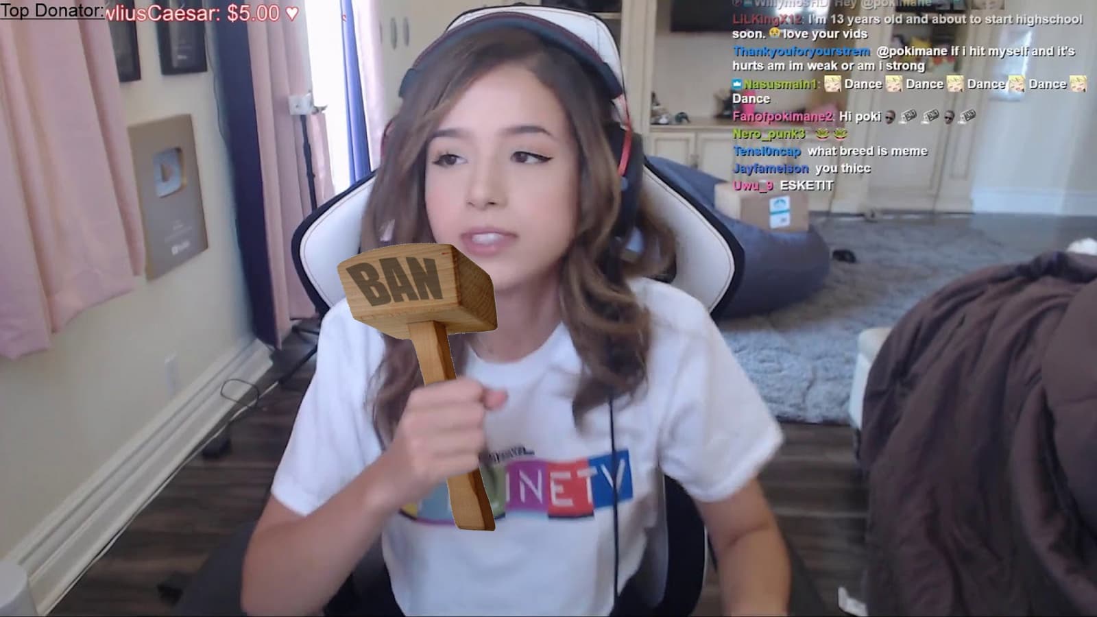 Pokimane Discord Ban Speedruns meme template - Pokimane Discord Ban Speedrun