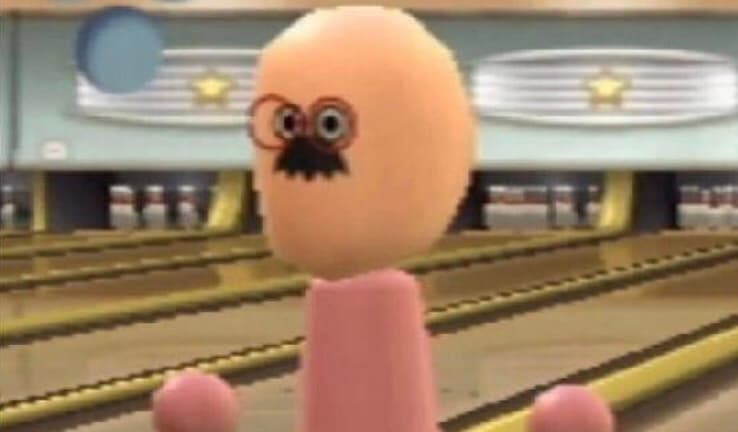 Poofesure’s Shocked Bowling Mii / Dudy Dude meme template - Poofesure Shocked Mii