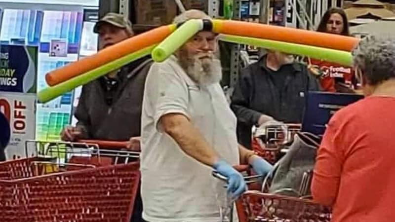 Pool Noodle Hat Guy meme template - Pool Noodle Hat Guy