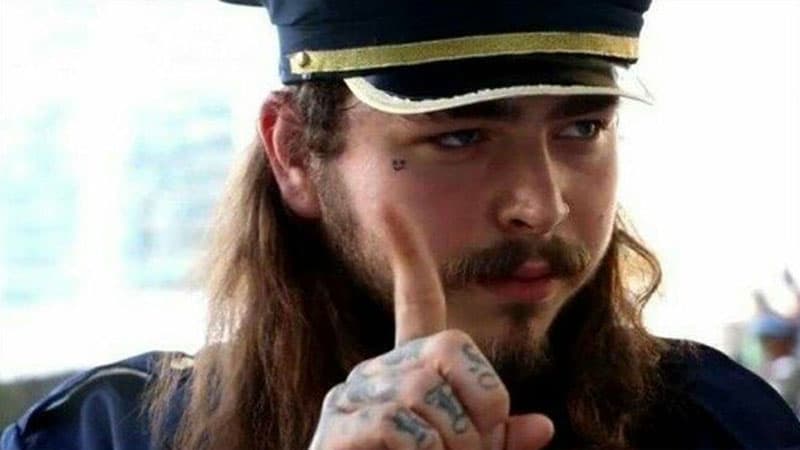 Post Malone Cop meme template - Post Malone Cop