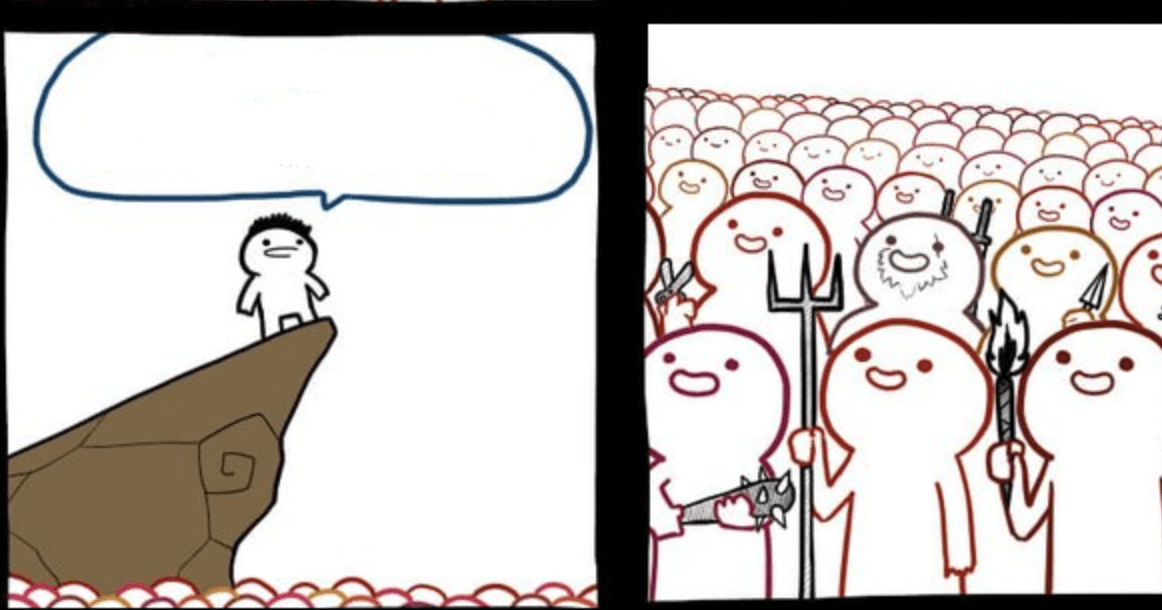 Preaching to the Mob meme template - Preaching to the Mob