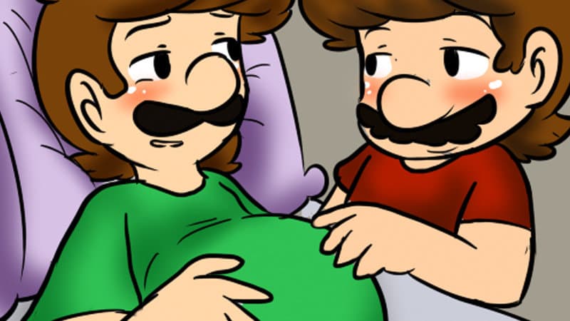 Pregnant Luigi meme template - Pregnant Luigi