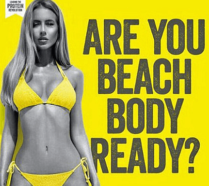 Protein World's "Beach Body Ready" Ad meme template - Protein World