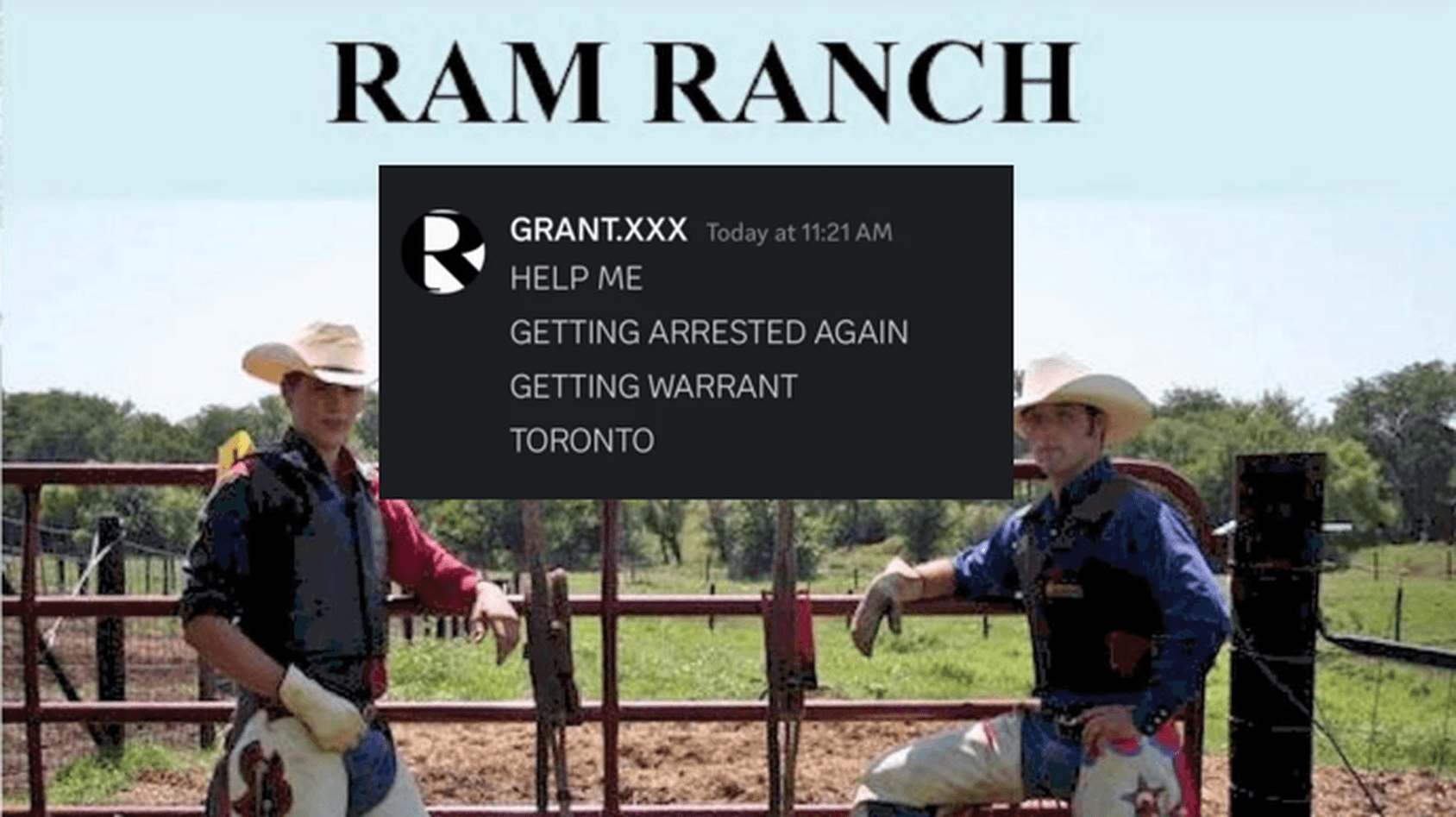 "Ram Ranch Guy" Grant MacDonald Incestuous Relationship With Nephew Arrest Rumor meme template - Ram Ranch Guy
