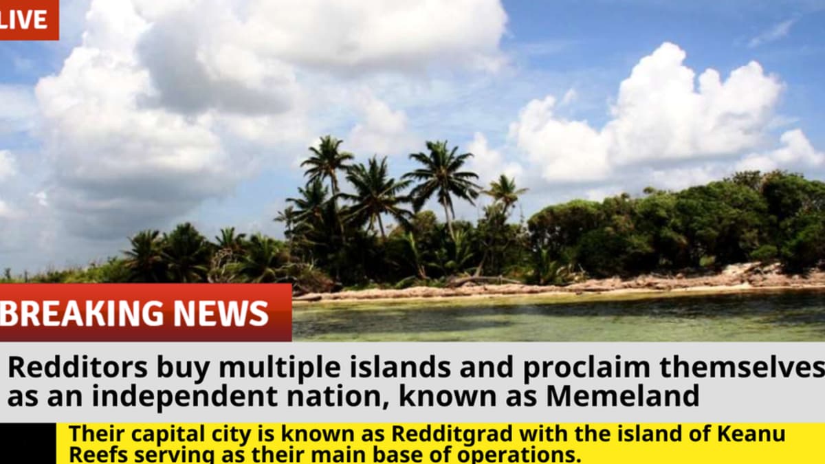 Reddit Island / Memeland meme template - Reddit Island