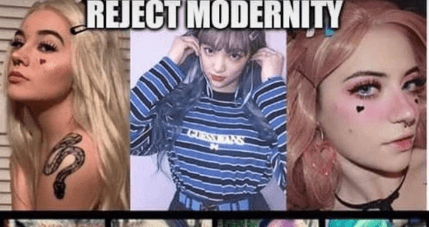 Reject Modernity, Embrace Tradition meme template - Reject Modernity Embrace Tradition