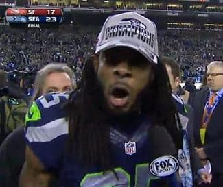 Richard Sherman's Postgame Interview meme template - Richard Sherman