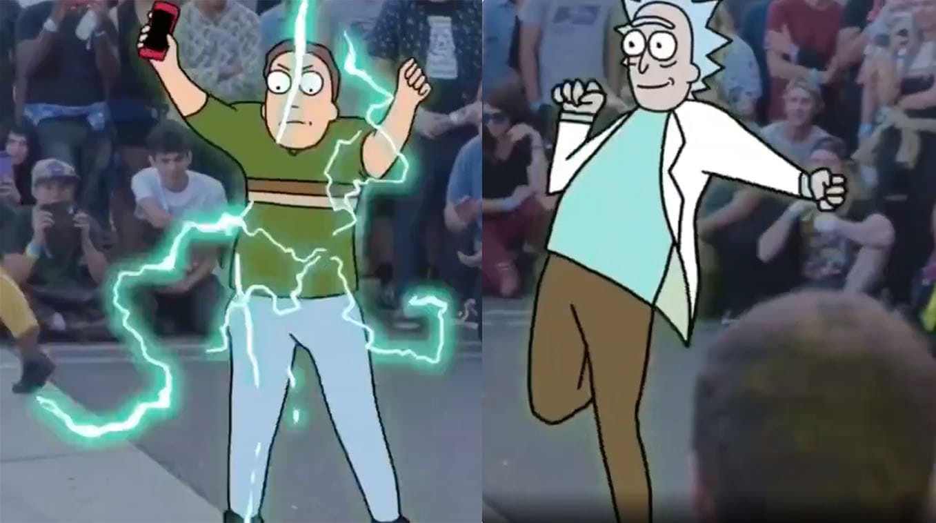 Rick And Jerry Rotoscope Dance meme template - Rick and Jerry Rotoscope Dance