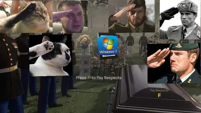 RIP Windows 7 meme template - RIP Windows 7