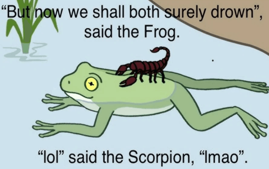 Scorpion and Frog meme template - Scorpion and Frog