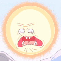 Screaming Sun meme template - Screaming Sun