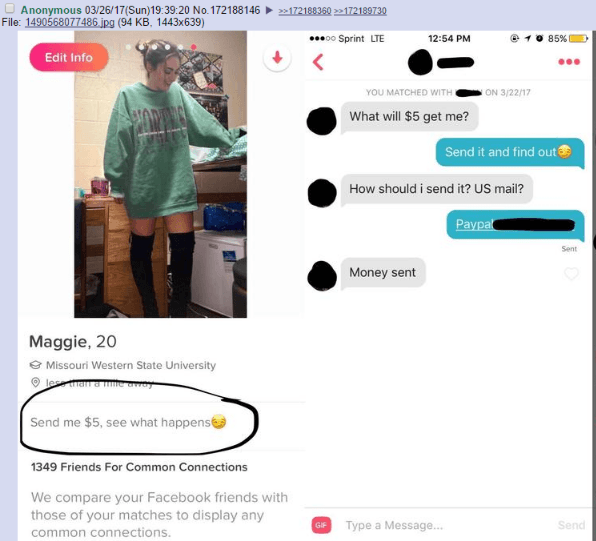 Send Me $5 and See What Happens meme template - Send Me $5