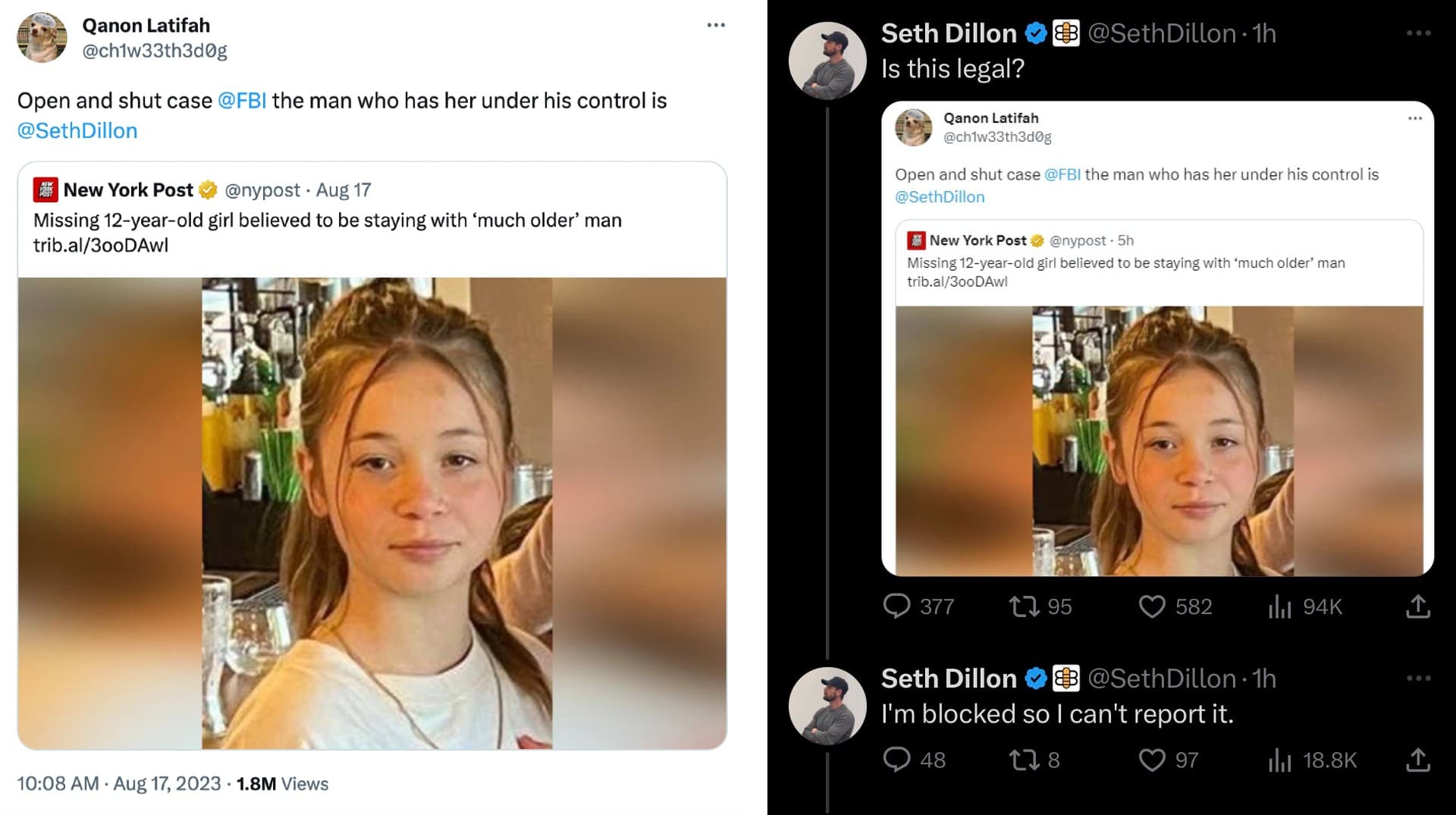 Seth Dillon Human Trafficking and Pedophilia Libel meme template - Seth Dillon Human Trafficking and Pedophilia Libel