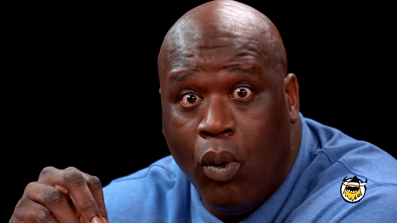 Shaq on Hot Ones meme template - Shaq Hot Ones