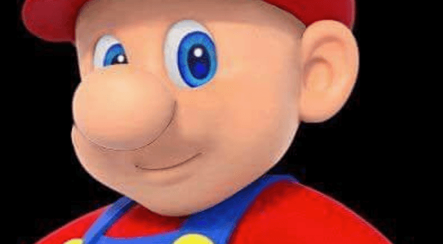 Shaved Mario meme template - Shaved Mario