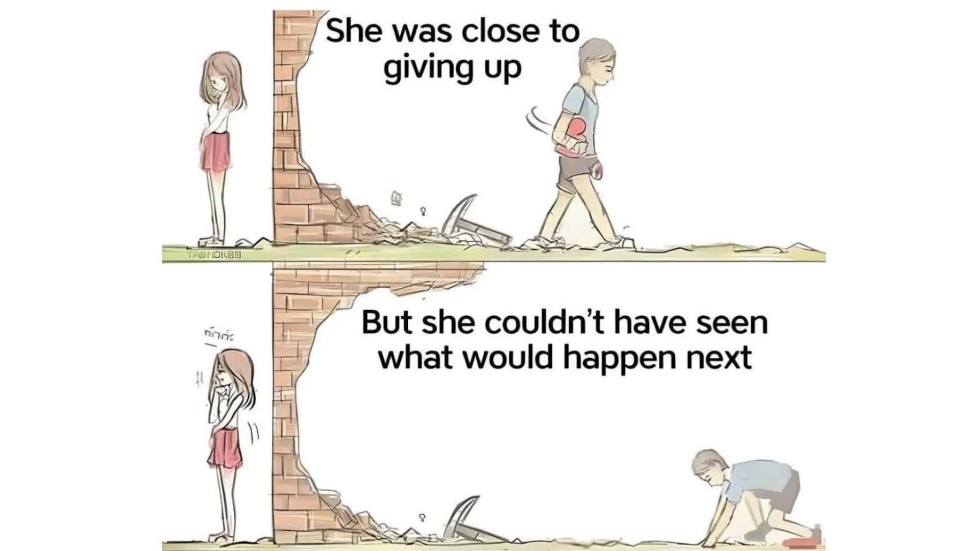 She Was Close to Giving Up meme template - She Was Close To Giving Up
