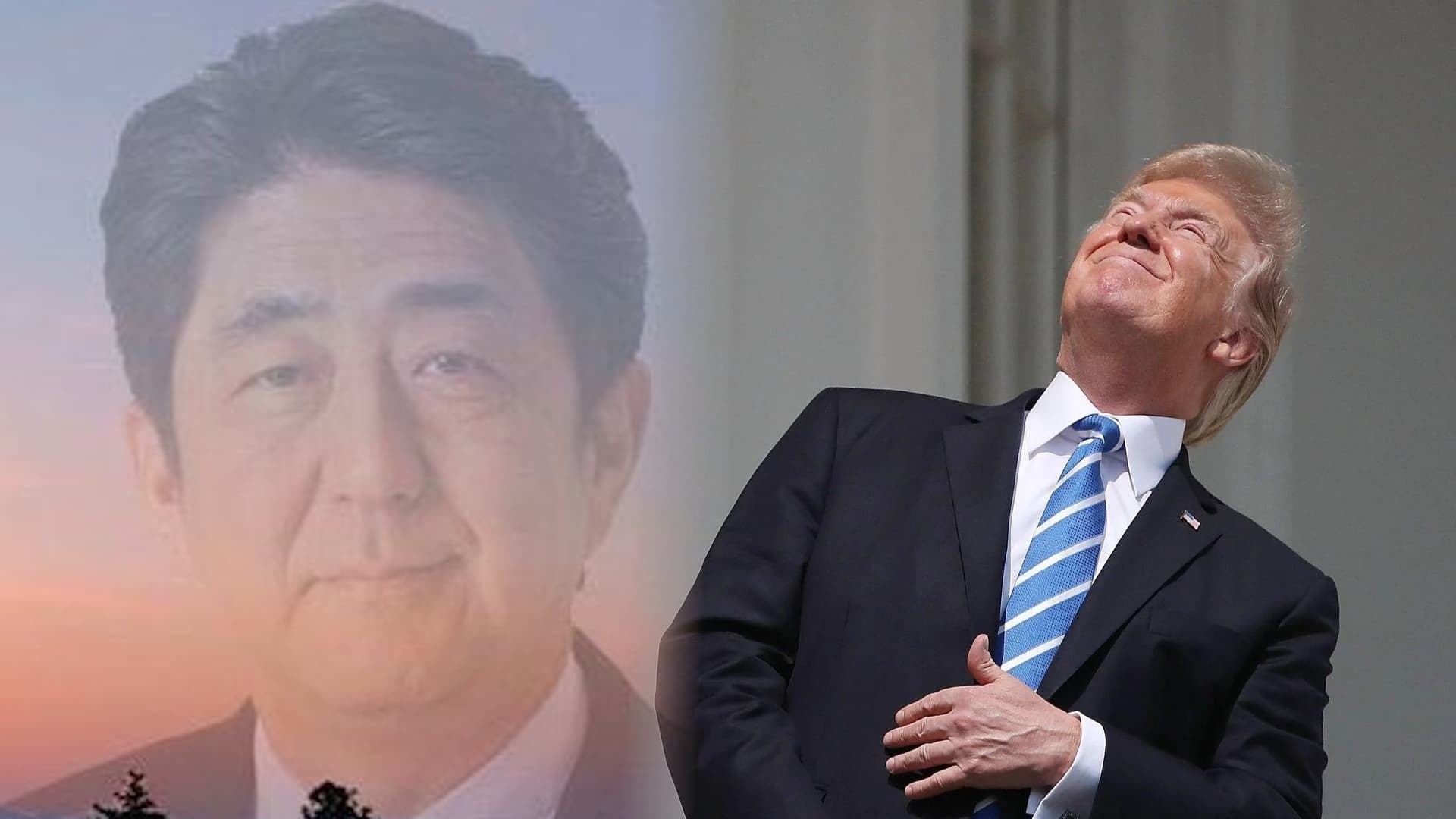 Shinzo Abe Saved Donald Trump meme template - Shinzo Abe Saved Donald Trump