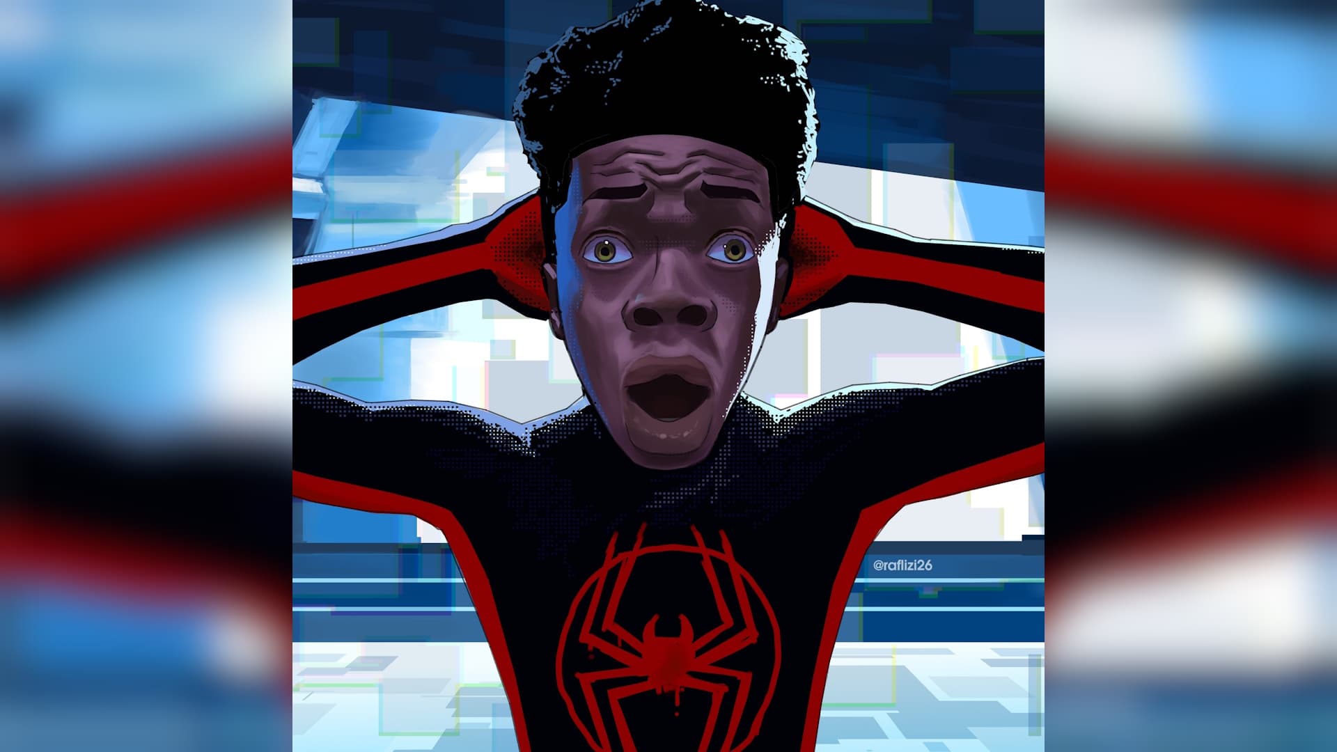 Shocked Miles Morales meme template - Shocked Miles Morales