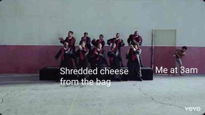 Shredded Cheese From the Bag meme template - Shredded Cheese